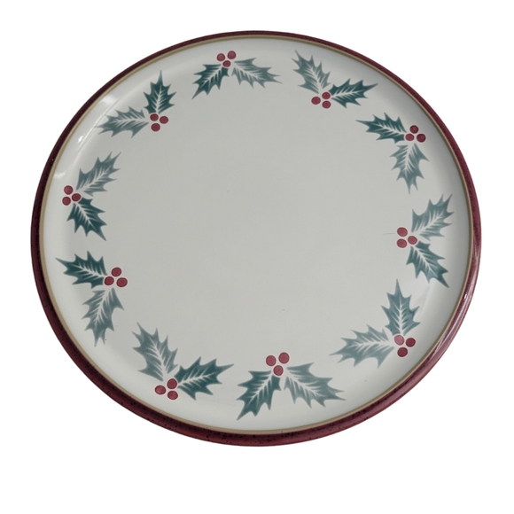 DENBY Other - BEAUTIFUL DENBY STONEWARE PLATTER HOLLY 12.5" CHRISTMAS HOLIDAY